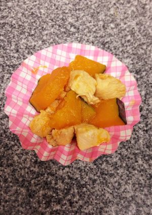 ズボラさんのお弁当 カボチャと鶏肉の煮物-レシピのメイン写真