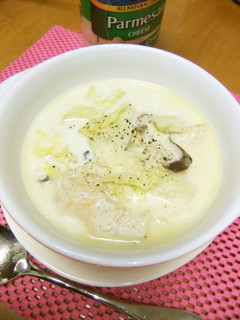 春キャベツと鶏ささ身のミルク煮♡-レシピのメイン写真