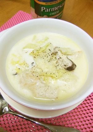 春キャベツと鶏ささ身のミルク煮♡-レシピのメイン写真