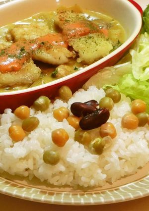 舌平目と2色ソースのワンプレートご飯-レシピのメイン写真