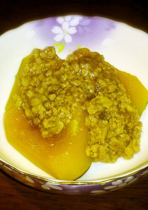 カボチャの鶏そぼろあんかけ-レシピのメイン写真