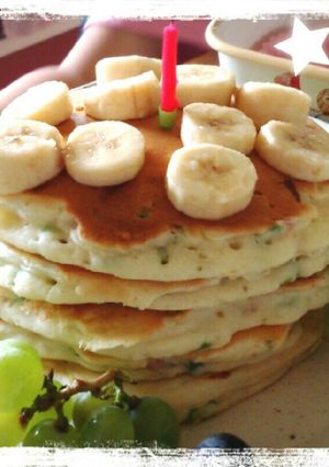 卵なし★甘さ控えめ★ふわもちパンケーキ-レシピのメイン写真