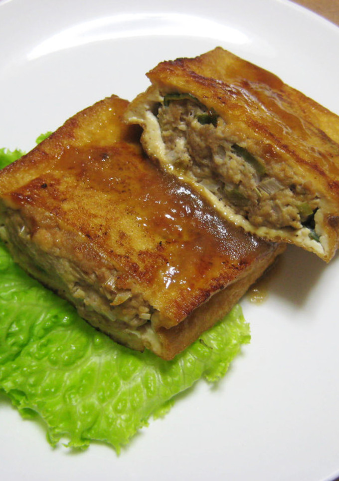 厚揚げのひき肉詰め-レシピのメイン写真