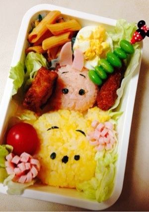 キャラ弁☆プーさん＆ピグレット-レシピのメイン写真