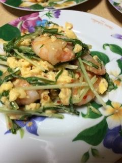 エビと水菜のスイートチリサラダ-レシピのメイン写真