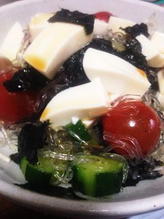 海藻麺と豆腐のぷちぷちサラダ-レシピのメイン写真