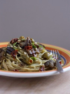 ナスとドライトマトのジェノベーゼパスタ-レシピのメイン写真