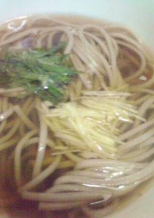 鯨大和煮缶で！くじら蕎麦-レシピのメイン写真