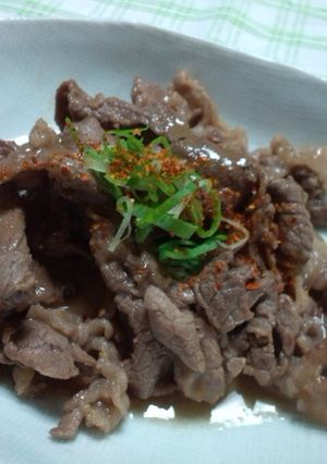牛こまのやみつきバタぽん炒め。-レシピのメイン写真