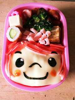 簡単かわいい☆似顔絵キャラ弁(女の子)-レシピのメイン写真