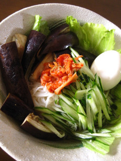 とろり蒸しナス✿韓国サラダ冷麺-レシピのメイン写真