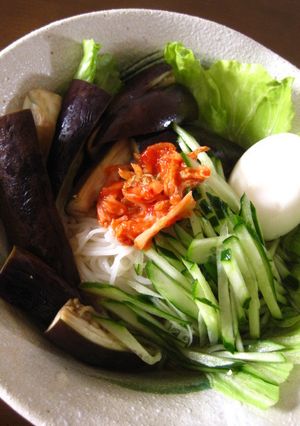 とろり蒸しナス✿韓国サラダ冷麺-レシピのメイン写真
