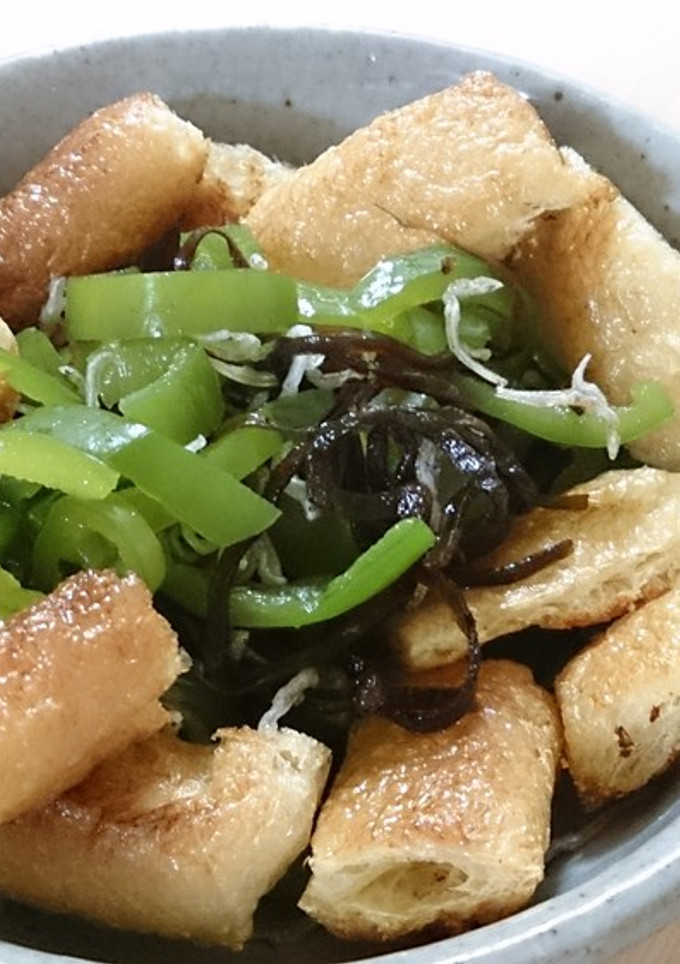 ピーマンと油揚げの和え物-レシピのメイン写真