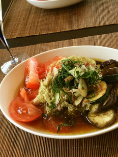 夏野菜の冷製パスタ風そうめん-レシピのメイン写真
