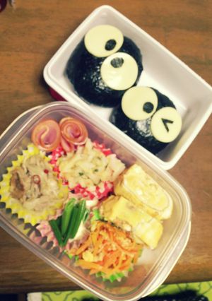 簡単！まっくろくろすけお弁当♡-レシピのメイン写真