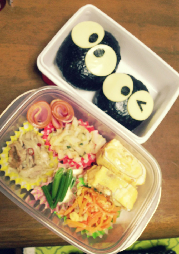簡単！まっくろくろすけお弁当♡-レシピのメイン写真
