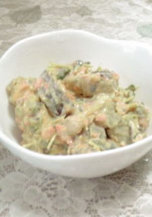 薩摩芋の醤油胡麻マヨサラダ-レシピのメイン写真