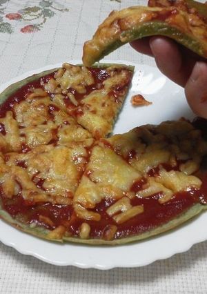 野菜不足解消！　グリーンクリスピーピザ-レシピのメイン写真