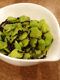 簡単!そら豆の塩昆布あえ♪お弁当にも♪-レシピのメイン写真