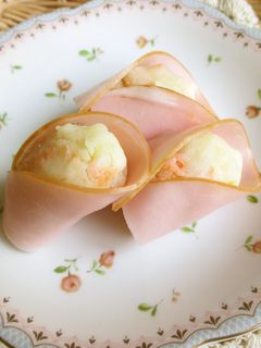 ☆ポテトのハム巻き☆可愛い隙間用息子弁当-レシピのメイン写真