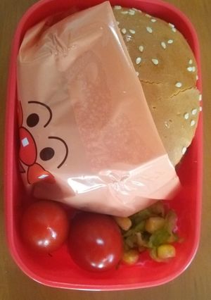 今日はハンバーガー弁当♡-レシピのメイン写真