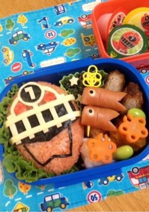 キャラ弁◆トッキュウジャー(1号)-レシピのメイン写真
