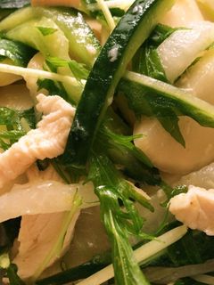大根とかぶと茹で鶏の柚子胡椒サラダ-レシピのメイン写真