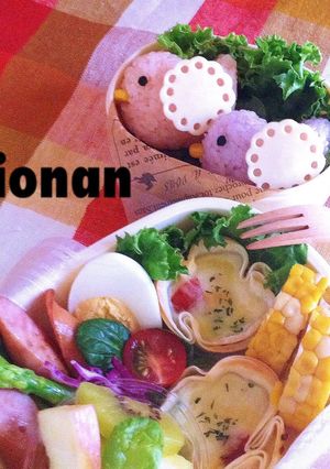 大人キャラ弁 とりにゃん弁当 遠足-レシピのメイン写真