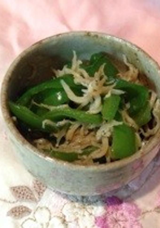 ピーマンとシラスの簡単炒め煮-レシピのメイン写真