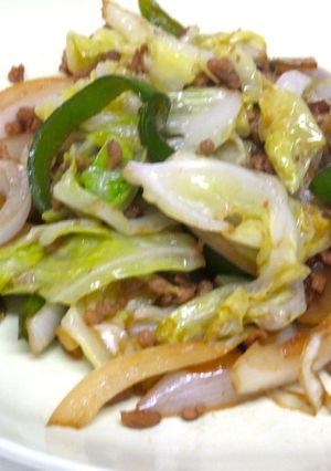 とりそぼろと春野菜の焼肉味ソテー-レシピのメイン写真