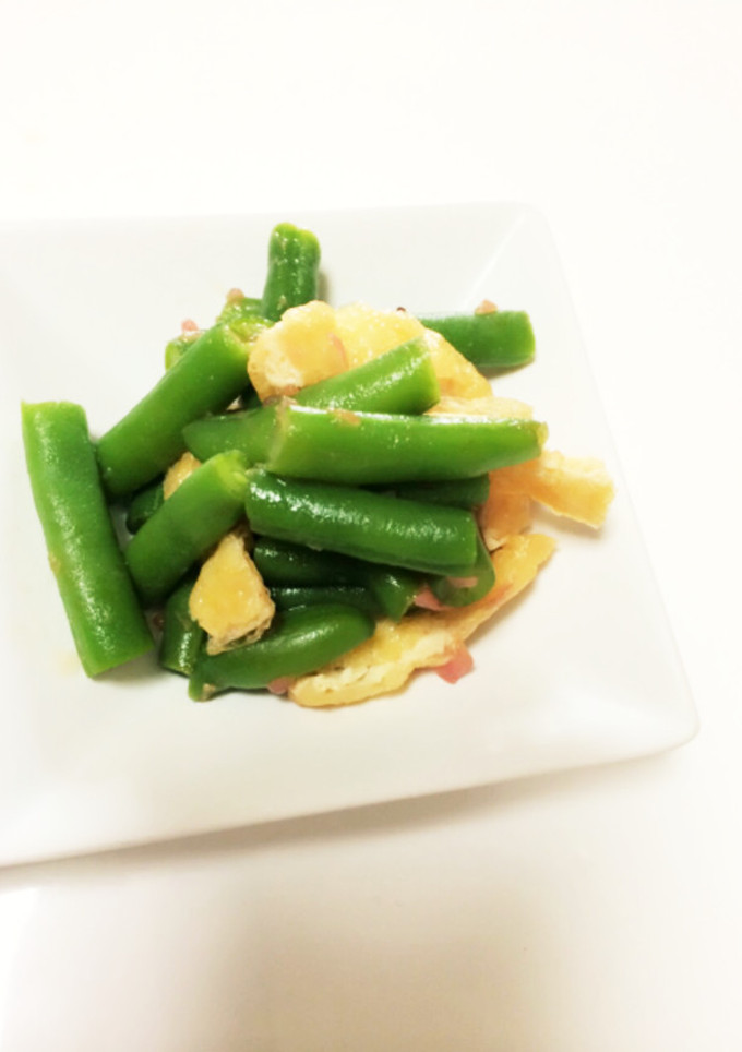 いんげん豆と油揚げの梅和え-レシピのメイン写真
