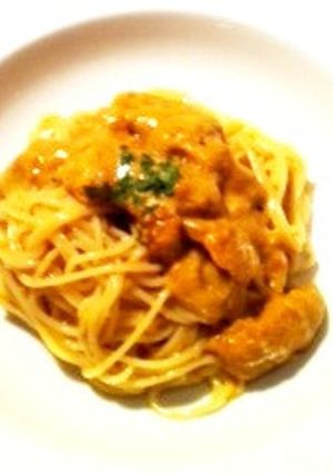 加熱要らずのソース!ウニの冷製パスタ-レシピのメイン写真