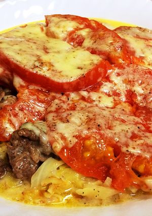 とろーり★トマトと牛肉キャベツの重ね焼き-レシピのメイン写真