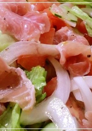 持ち寄りにも☆生ハムと野菜のマリネサラダ-レシピのメイン写真