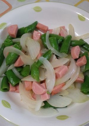 新玉ねぎとスナップえんどう炒め-レシピのメイン写真