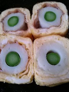 アスパラちくわ卵焼き-レシピのメイン写真