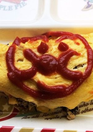 ひじきの煮物でオムレツ-レシピのメイン写真