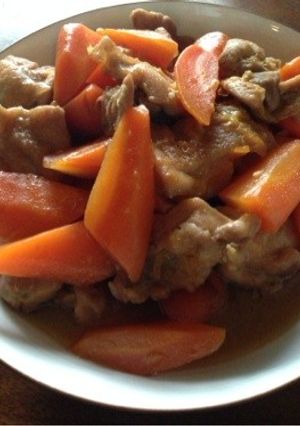 鶏肉と人参の甘夏煮-レシピのメイン写真
