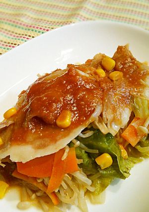 フライパンde豚肉のちゃんちゃん焼き-レシピのメイン写真