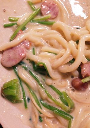 簡単10分！ほうれん草クリームうどん-レシピのメイン写真