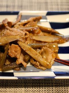 豚肉と蕗とごぼうの炒め物-レシピのメイン写真