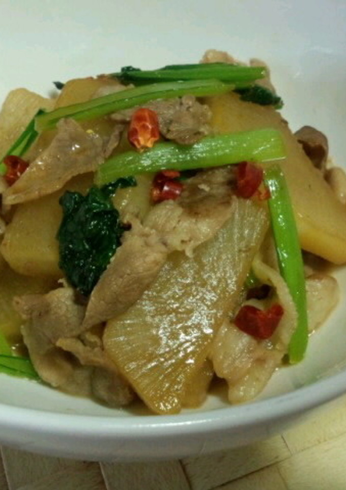 大根と豚こま切れ肉の炒め煮-レシピのメイン写真