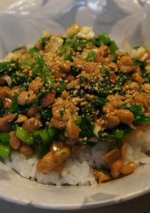 納豆とつるむらさきのネバネバ丼-レシピのメイン写真