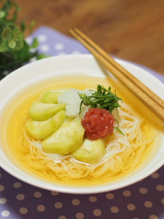 ✿梅干しと蒸し茄子のさっぱり冷麺✿-レシピのメイン写真
