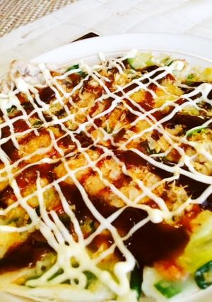 ☆簡単もちもち~チヂミ生地☆モチ入り~♪-レシピのメイン写真