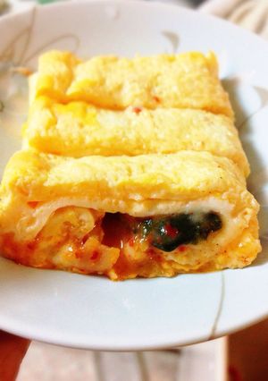 感激☆美味☆キムチとチーズ入り卵焼き☆-レシピのメイン写真