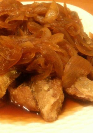 鯖の新玉ねぎソースがけ-レシピのメイン写真