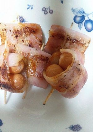 昭和の肉屋惣菜★ウインナーベーコン巻き-レシピのメイン写真