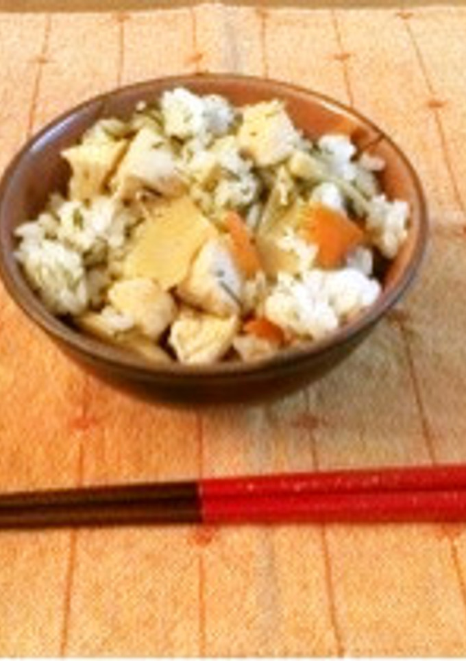 竹の子と刻み昆布のあと混ぜご飯-レシピのメイン写真
