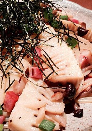 旬満喫♡たけのことベーコンの和風パスタ-レシピのメイン写真